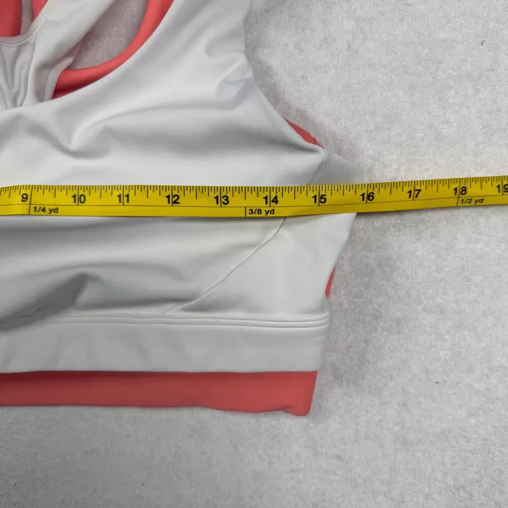 Athleta Sports Bra Lot of 2 Women’s Medium Gray Coral Racerback No Pads